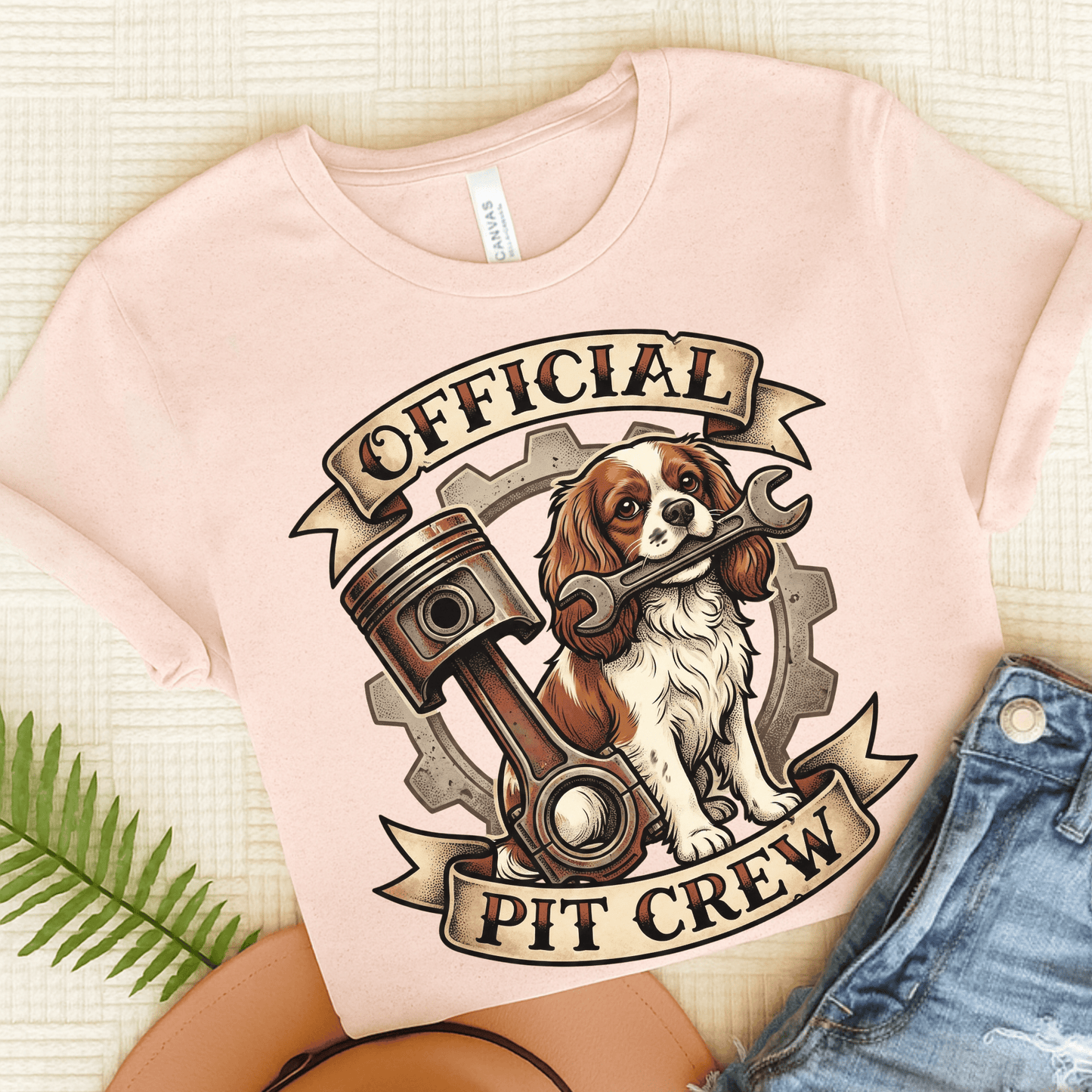 Personalized Cavalier Racing Unisex Tshirt Soft Pink