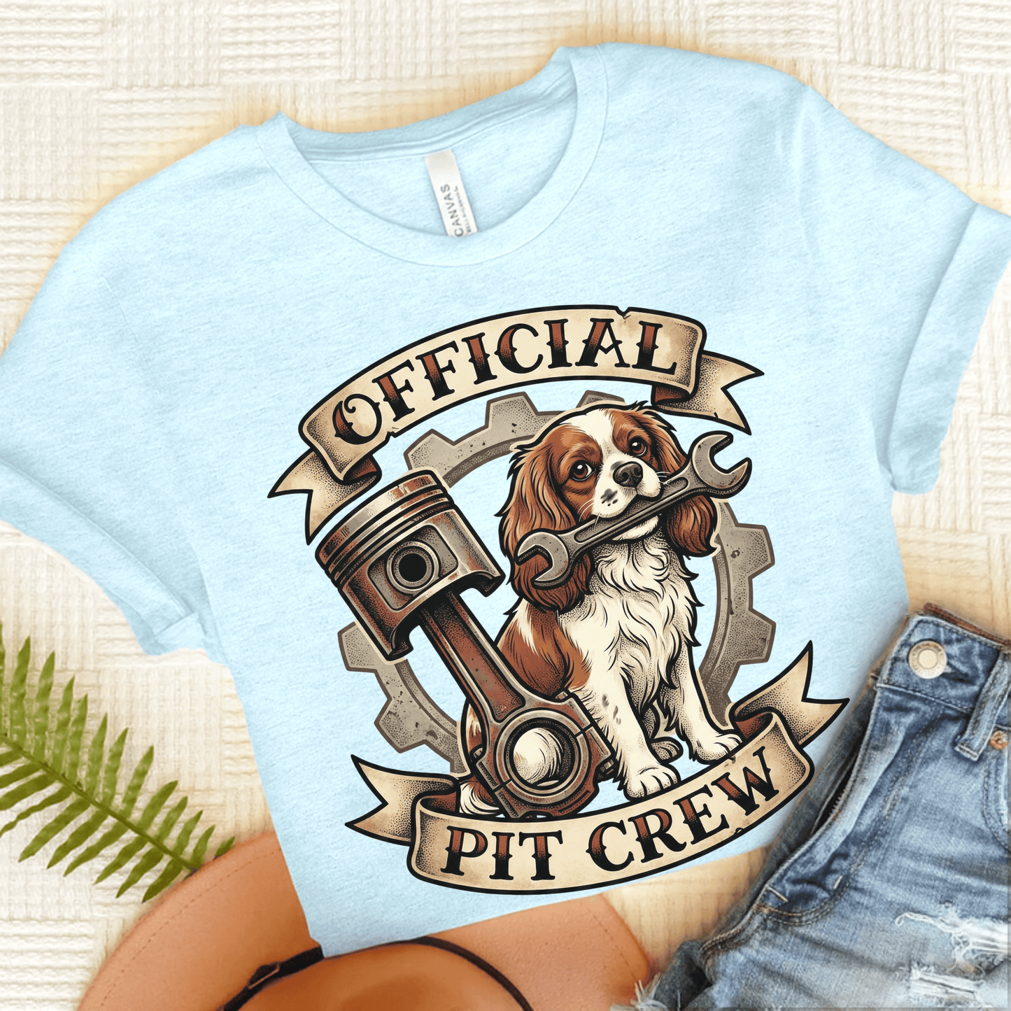 Personalized Cavalier Racing Unisex Tshirt Heather Ice Blue