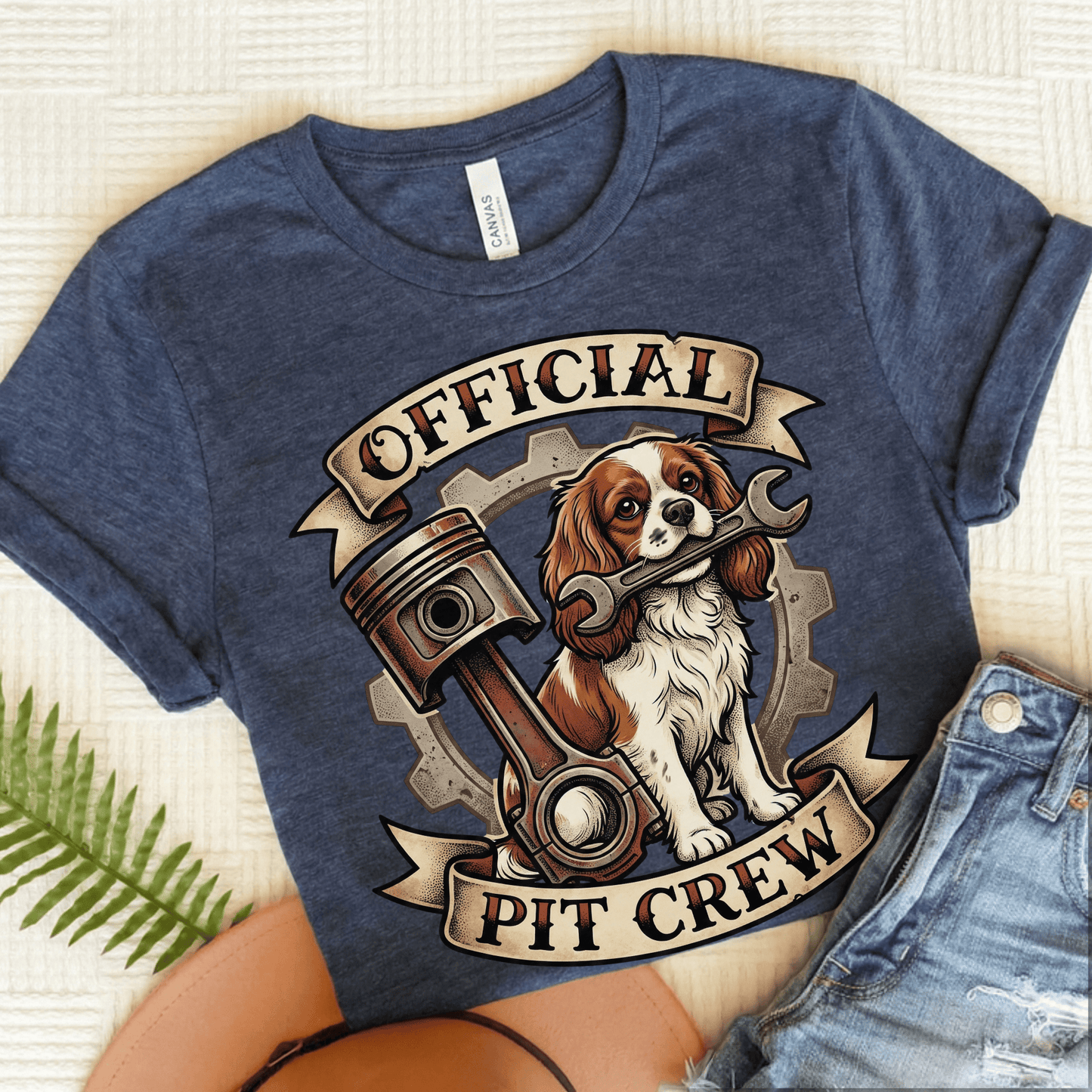 Personalized Cavalier Racing Unisex Tshirt Heather Navy