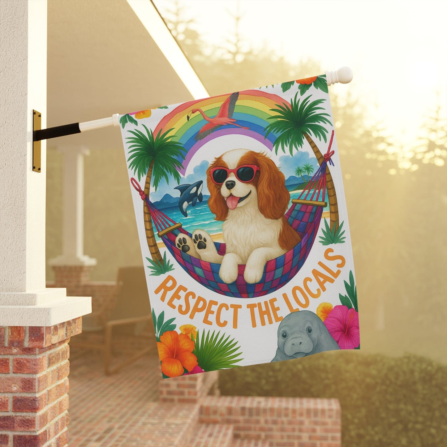 Blenheim Cavalier Respect Garden Flag