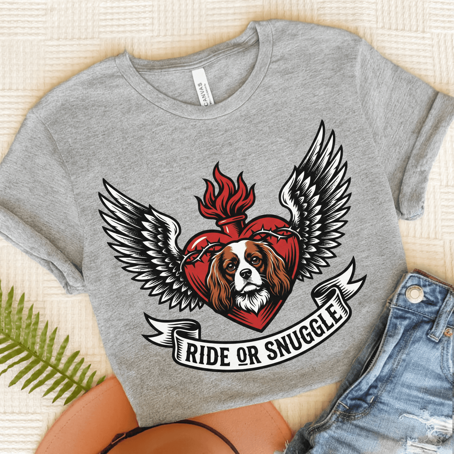 Personalized Cavalier Motorcycle Unisex TShirt Athletic Heather
