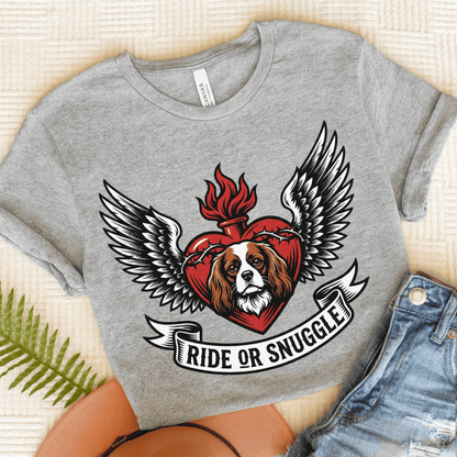 Personalized Cavalier Motorcycle Unisex TShirt Athletic Heather