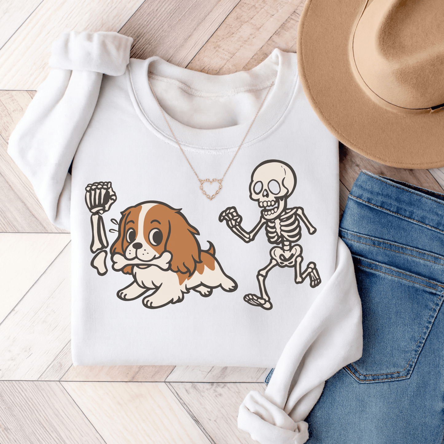 Blenheim Cavalier Robber Sweatshirt White