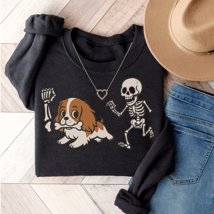 Blenheim Cavalier Robber Sweatshirt Dark Heather