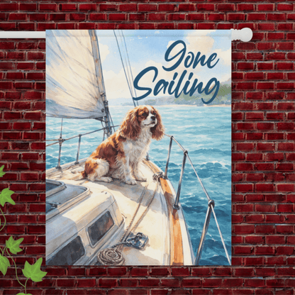 Personalized Cavalier Sailing Boat Garden Flag 24.5'' × 32''