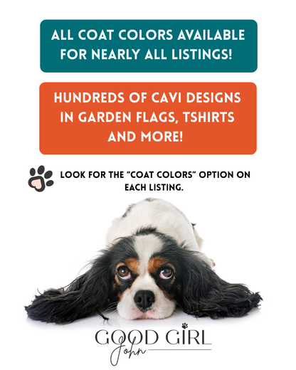 Tricolor Cavalier King Charles St Patricks Garden Flag