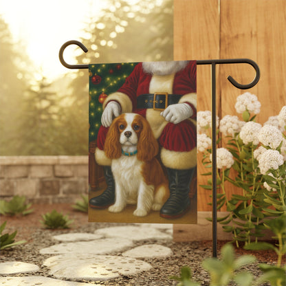 Blenheim Cavalier Santa Clause Garden Flag