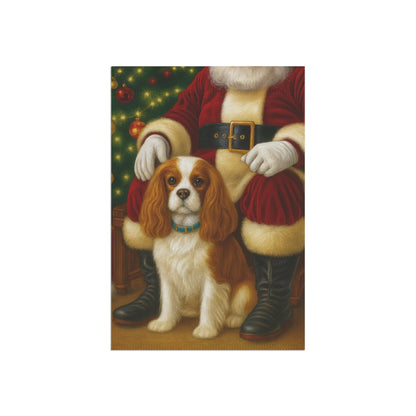 Blenheim Cavalier Santa Clause Garden Flag