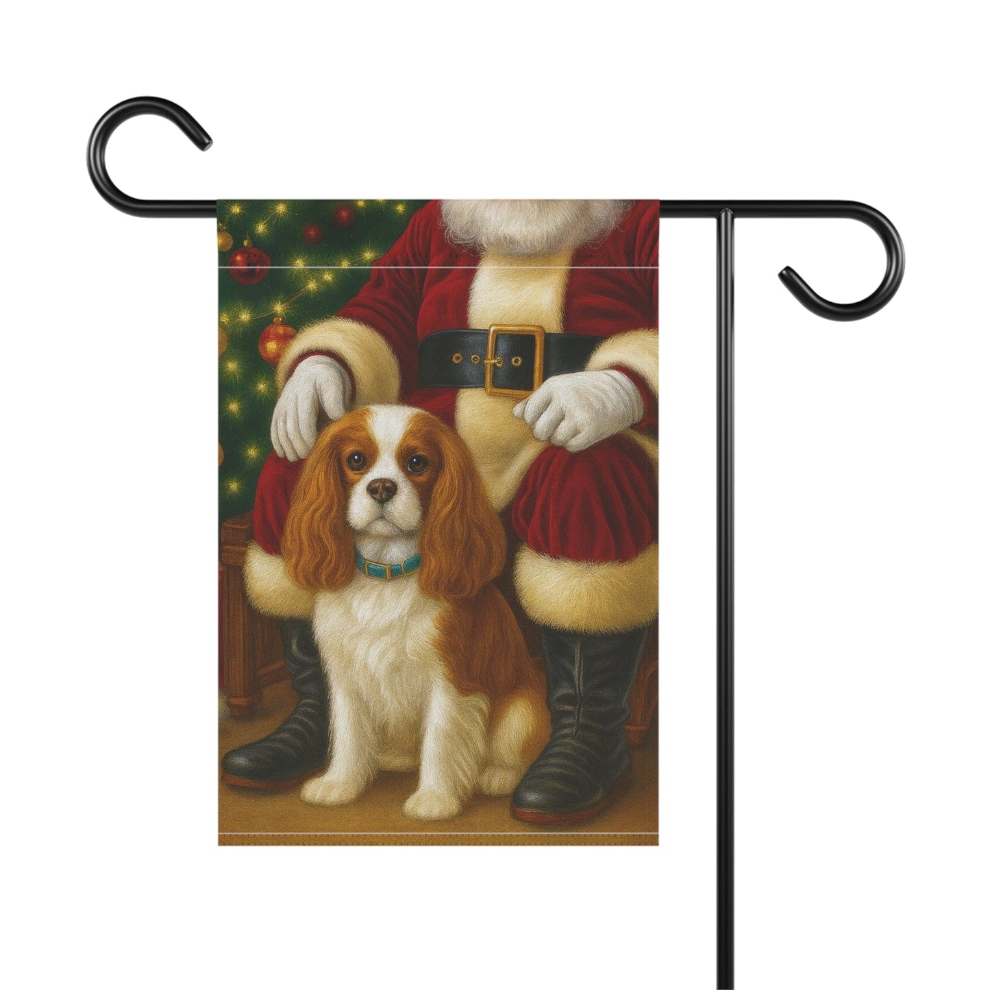 Blenheim Cavalier Santa Clause Garden Flag