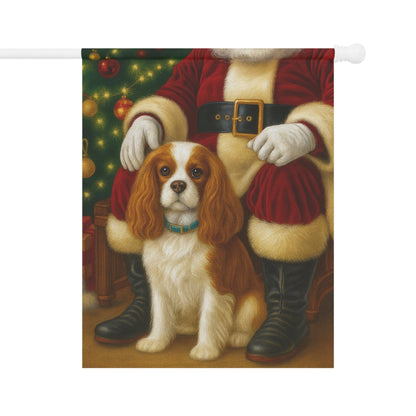 Blenheim Cavalier Santa Clause Garden Flag