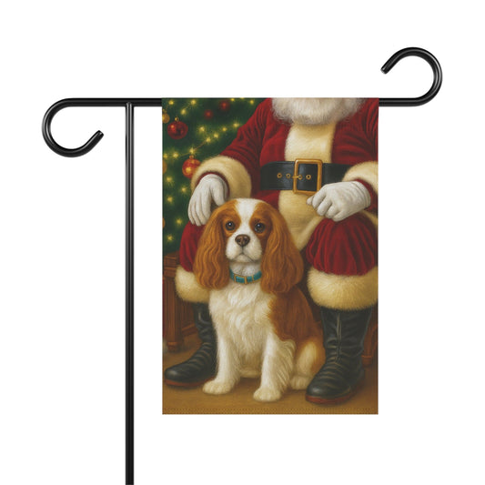 Blenheim Cavalier Santa Clause Garden Flag