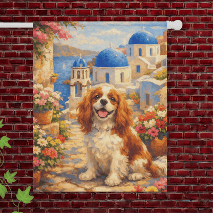 Personalized Cavalier Greece Garden Flag 24.5'' × 32''
