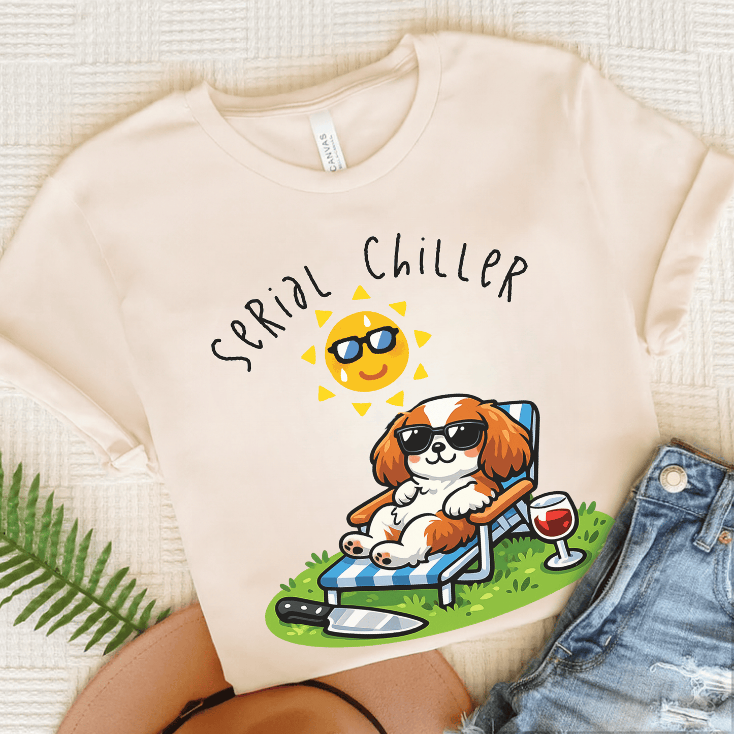 Personalized Cavalier Serial Chiller Unisex TShirt Natural