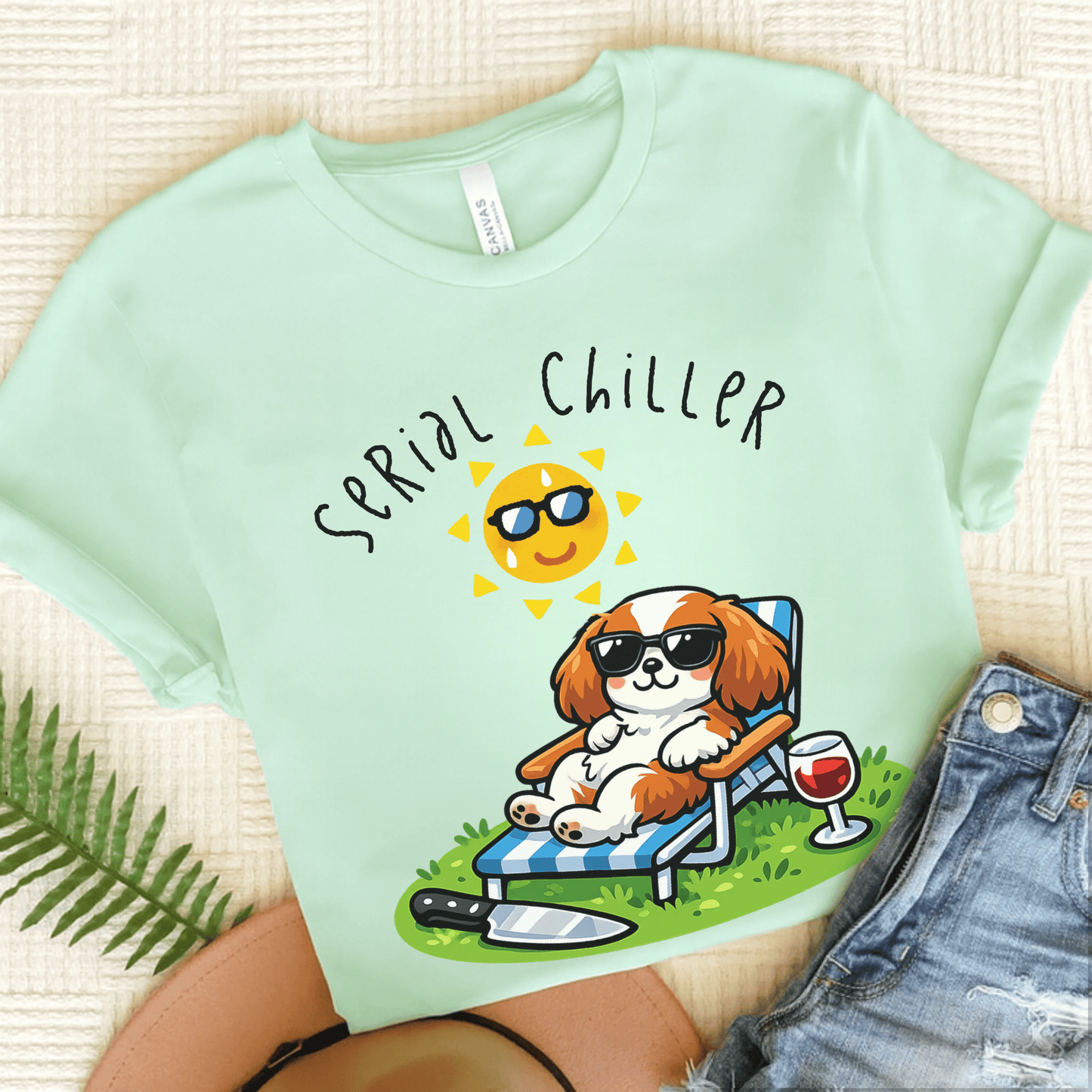 Personalized Cavalier Serial Chiller Unisex TShirt Heather Mint