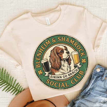 Personalized Cavalier Shamrock Unisex TShirt Natural