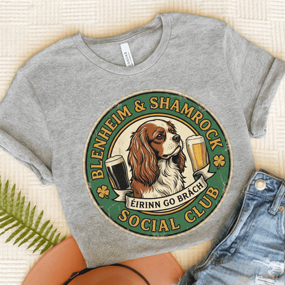 Personalized Cavalier Shamrock Unisex TShirt Athletic Heather