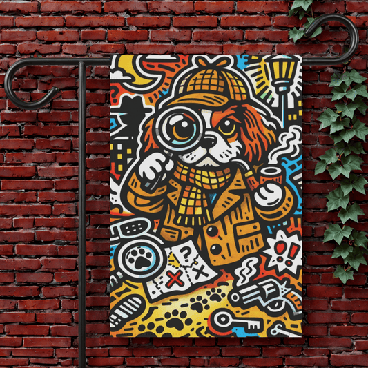 Personalized Cavalier Sherlock Garden Flag 12'' × 18''