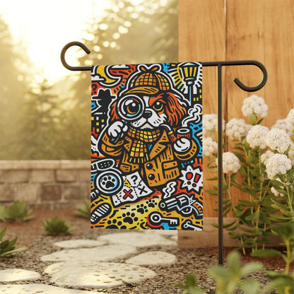 Blenheim Cavalier Sherlock Books Garden Flag