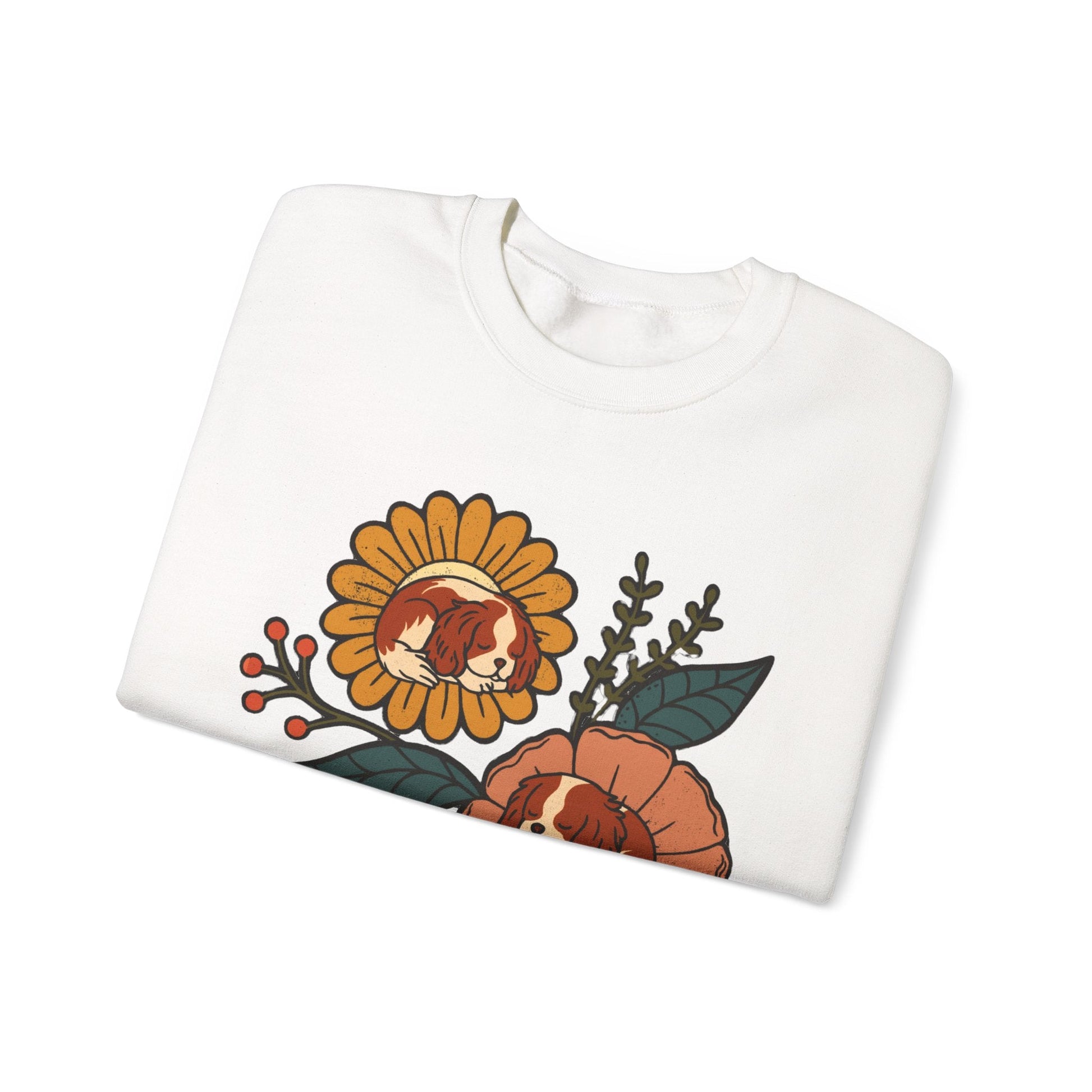 Blenheim Cavalier Sleeping Flowers Sweatshirt