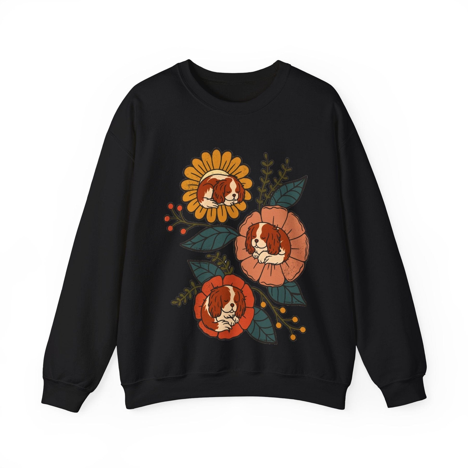 Blenheim Cavalier Sleeping Flowers Sweatshirt