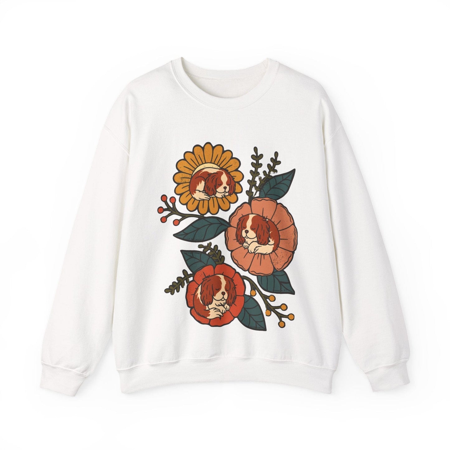 Blenheim Cavalier Sleeping Flowers Sweatshirt