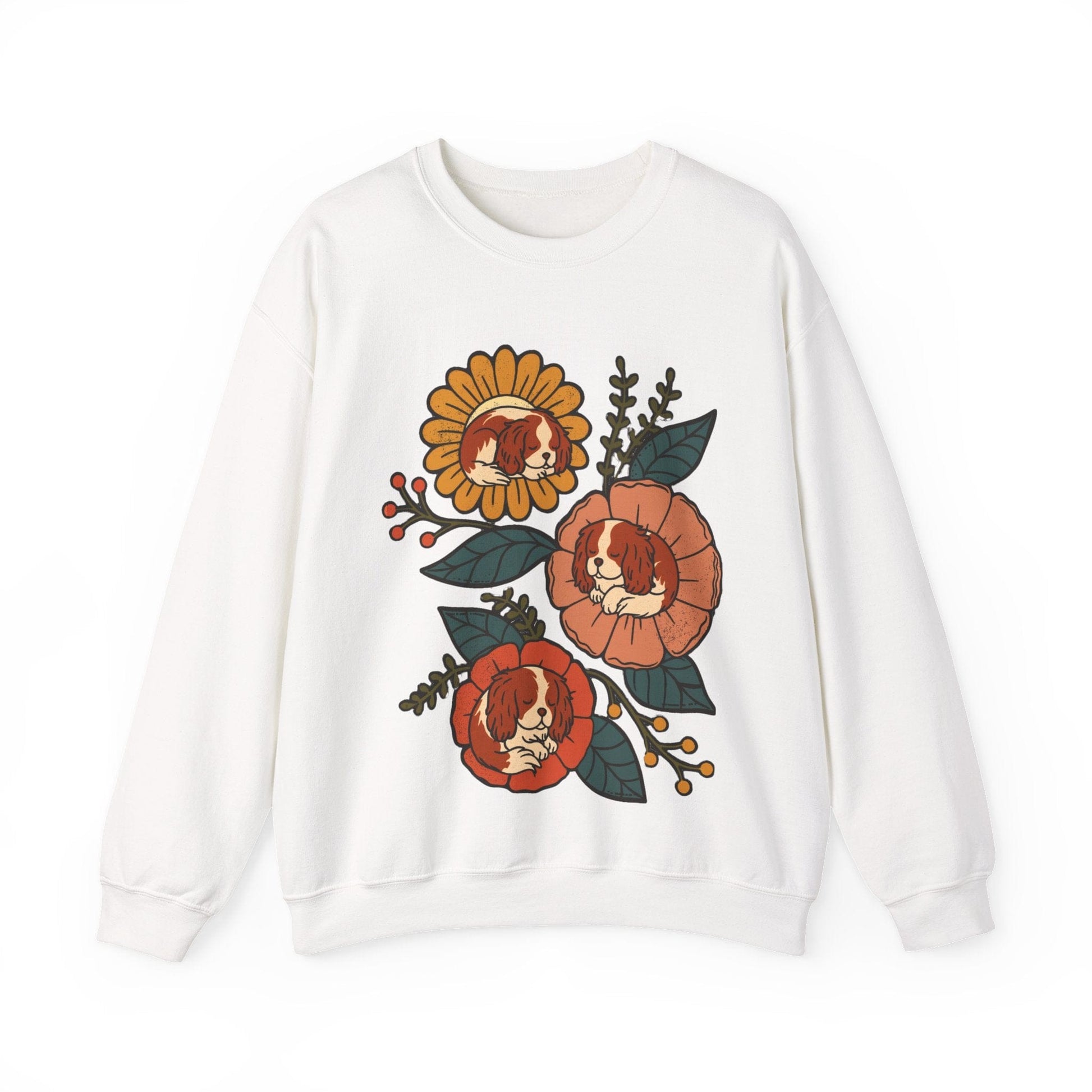 Blenheim Cavalier Sleeping Flowers Sweatshirt
