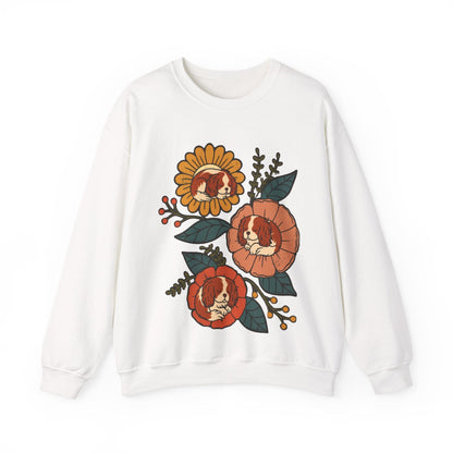 Blenheim Cavalier Sleeping Flowers Sweatshirt