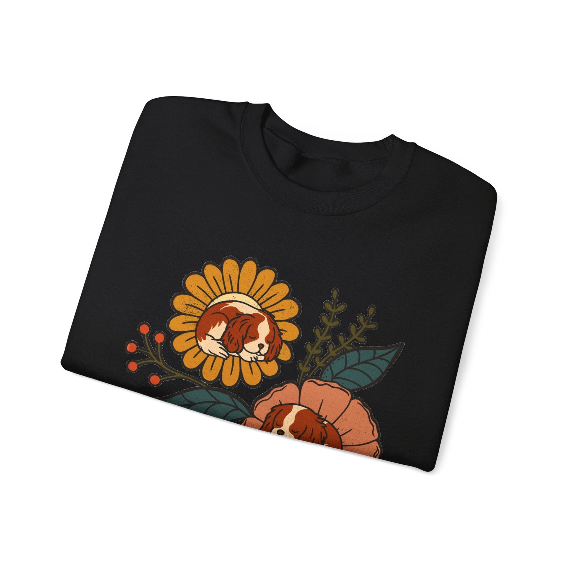 Blenheim Cavalier Sleeping Flowers Sweatshirt