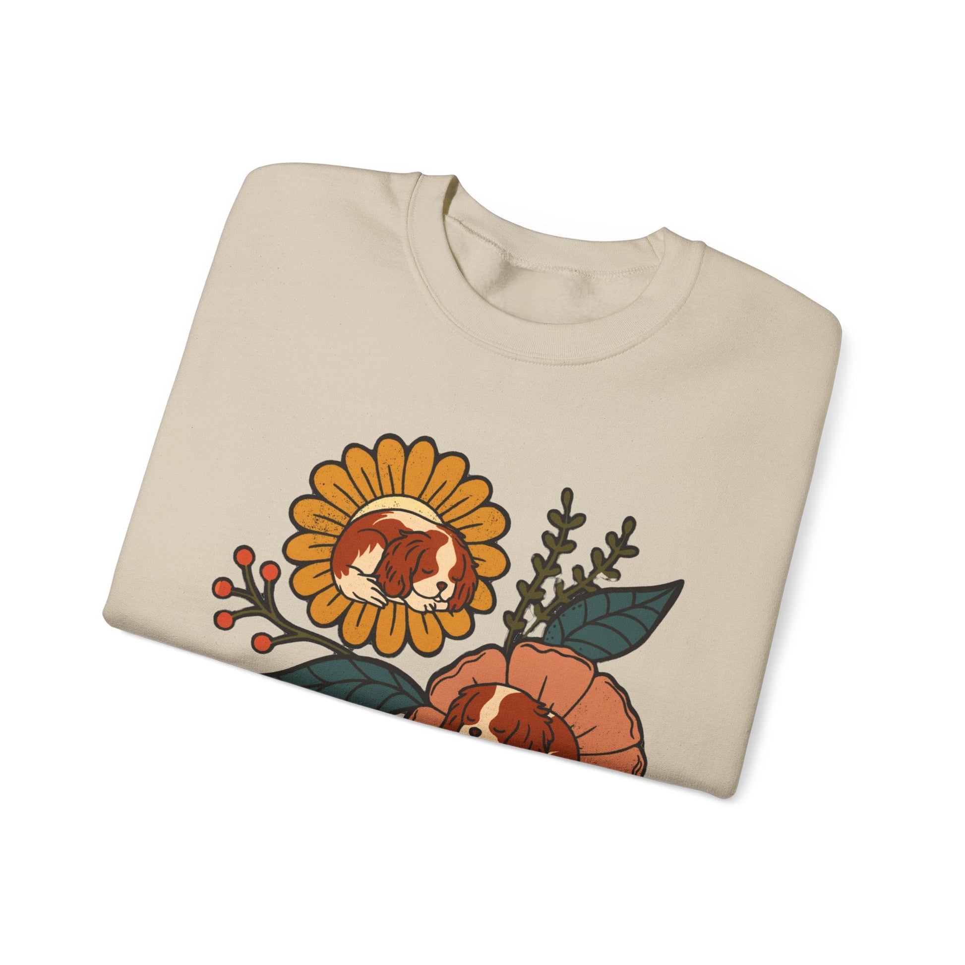 Blenheim Cavalier Sleeping Flowers Sweatshirt