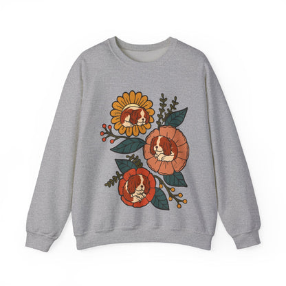 Blenheim Cavalier Sleeping Flowers Sweatshirt