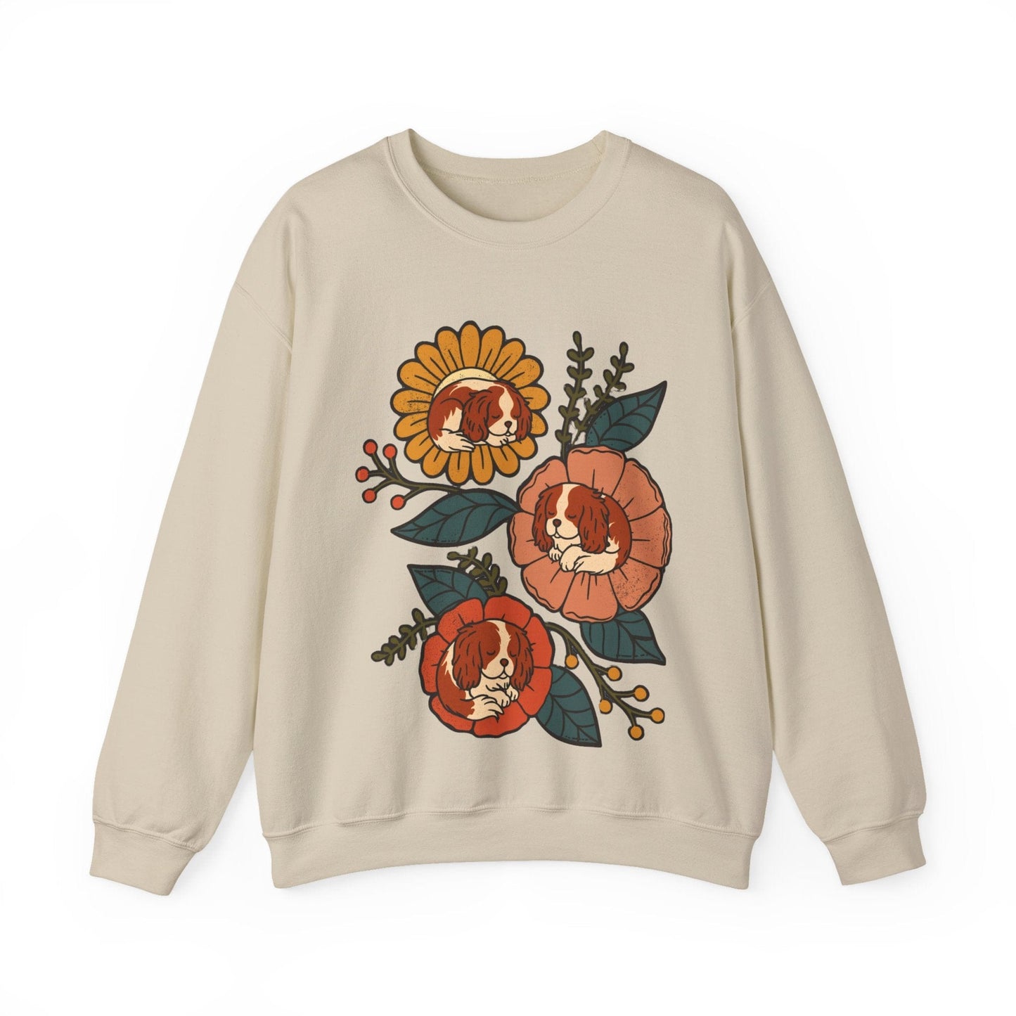Blenheim Cavalier Sleeping Flowers Sweatshirt