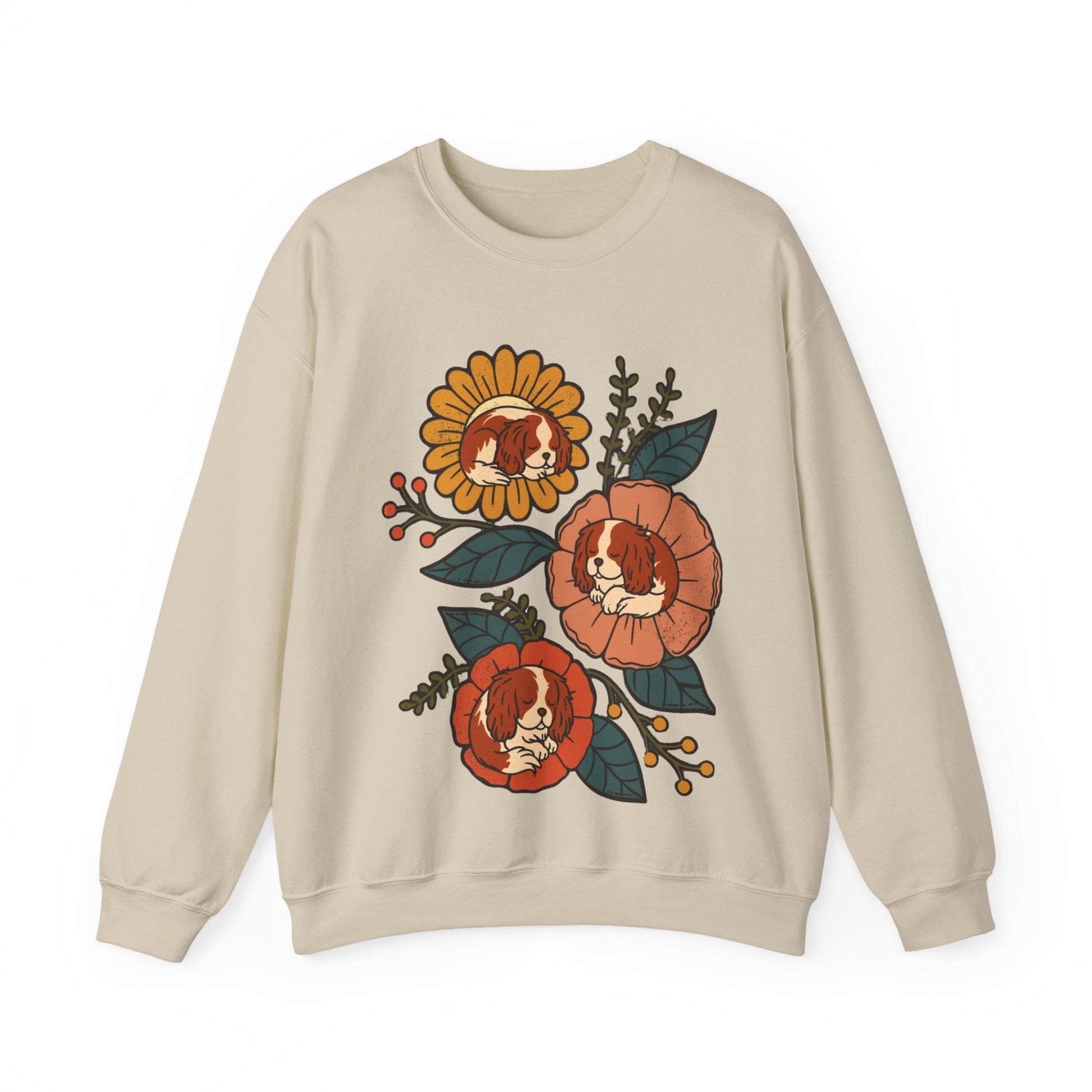 Blenheim Cavalier Sleeping Flowers Sweatshirt
