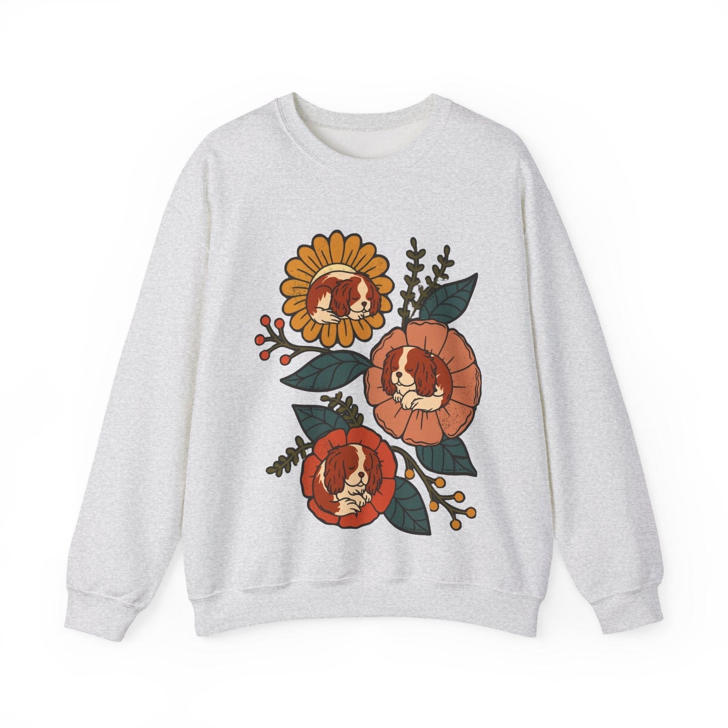 Blenheim Cavalier Sleeping Flowers Sweatshirt