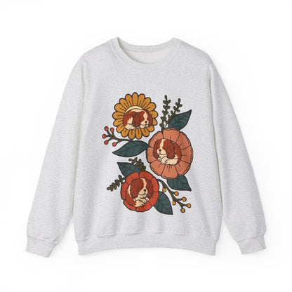 Blenheim Cavalier Sleeping Flowers Sweatshirt