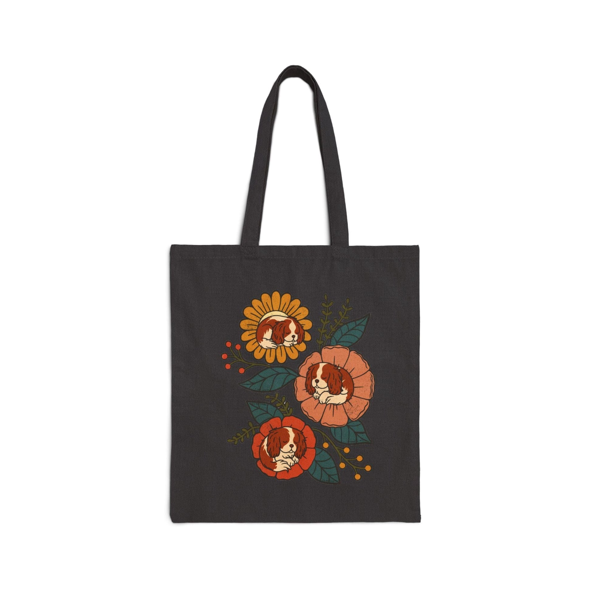 Blenheim Cavalier Sleeping Flowers Tote Bag