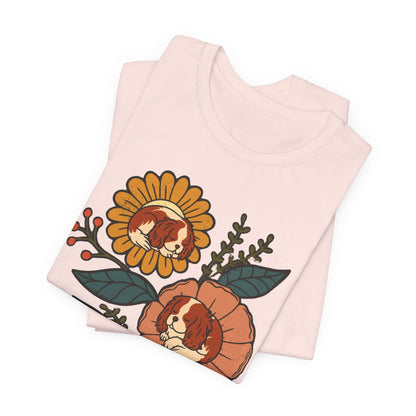 Blenheim Cavalier Sleeping Flowers TShirt