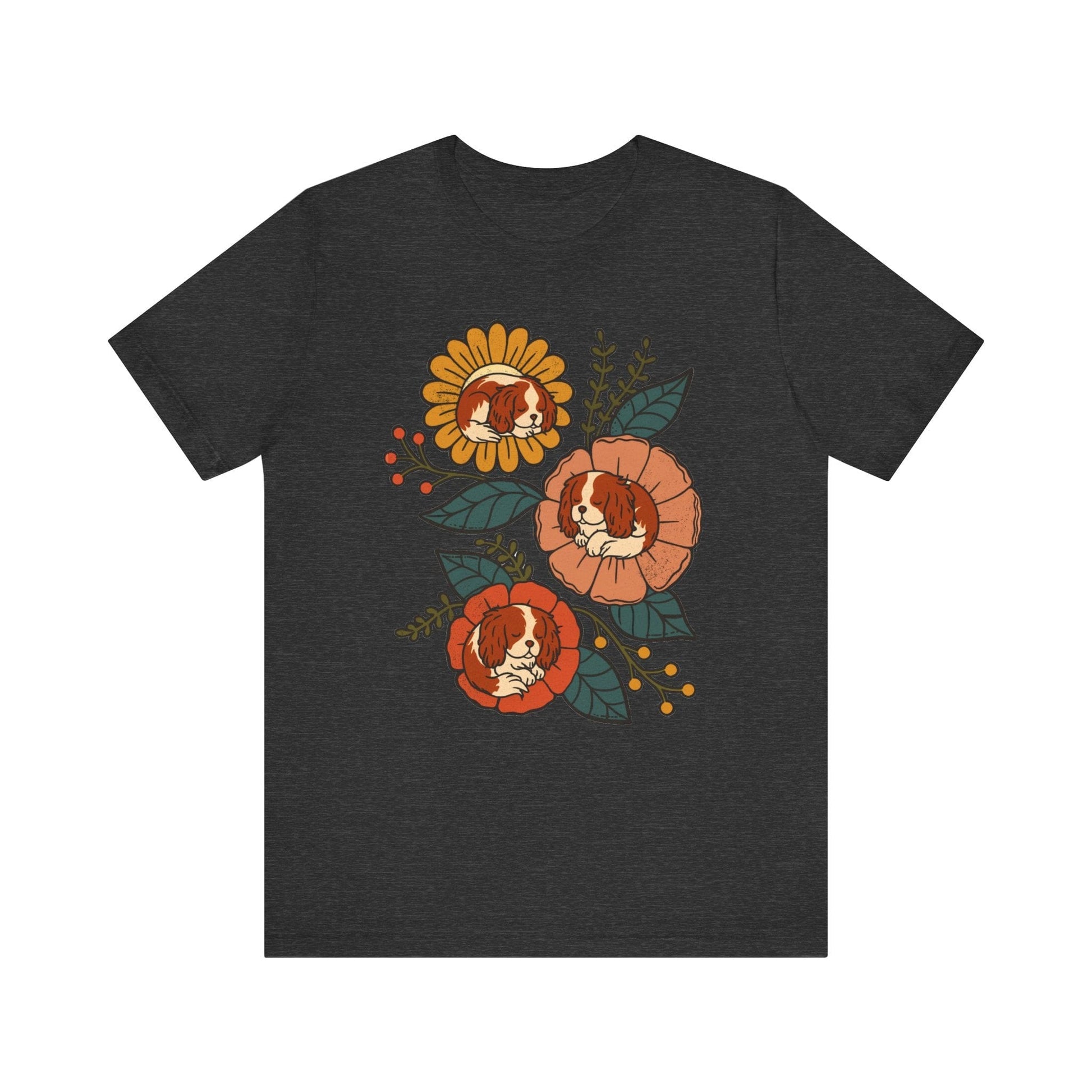 Blenheim Cavalier Sleeping Flowers TShirt