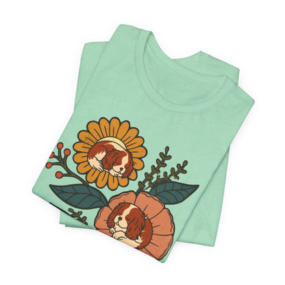 Blenheim Cavalier Sleeping Flowers TShirt