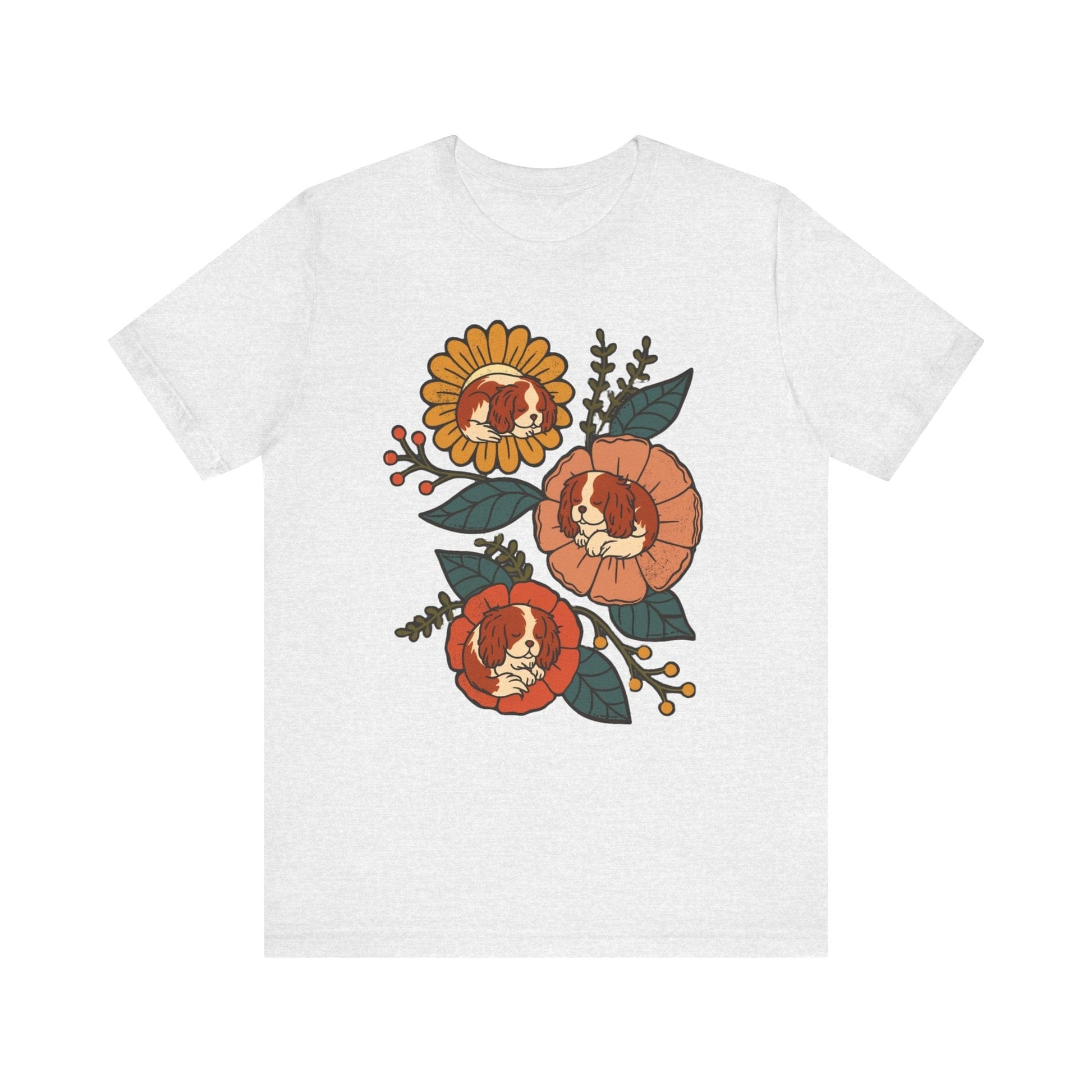 Blenheim Cavalier Sleeping Flowers TShirt