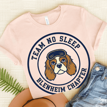 Personalized Cavalier Sleeping Unisex Tshirt Soft Pink