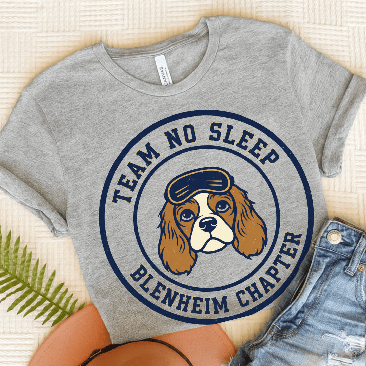Personalized Cavalier Sleeping Unisex Tshirt Athletic Heather