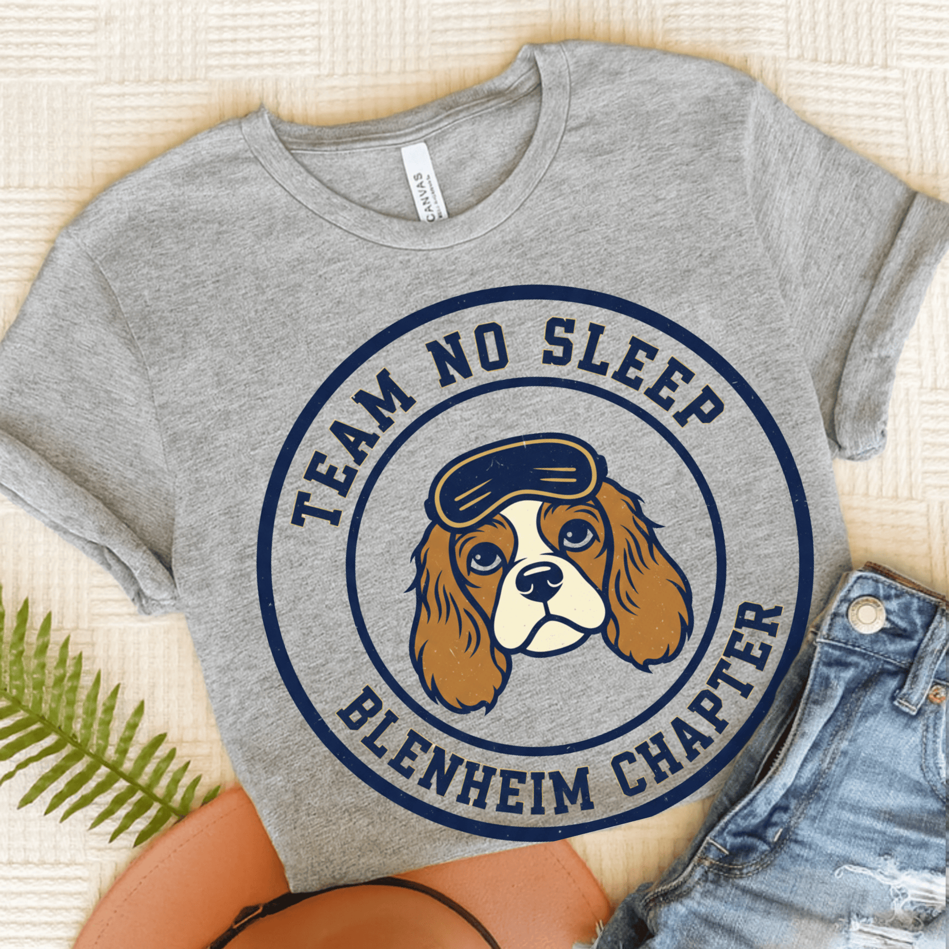 Personalized Cavalier Sleeping Unisex Tshirt Athletic Heather
