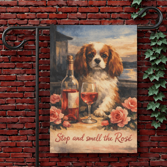 Personalized Cavalier Rosé Garden Flag 12'' × 18''