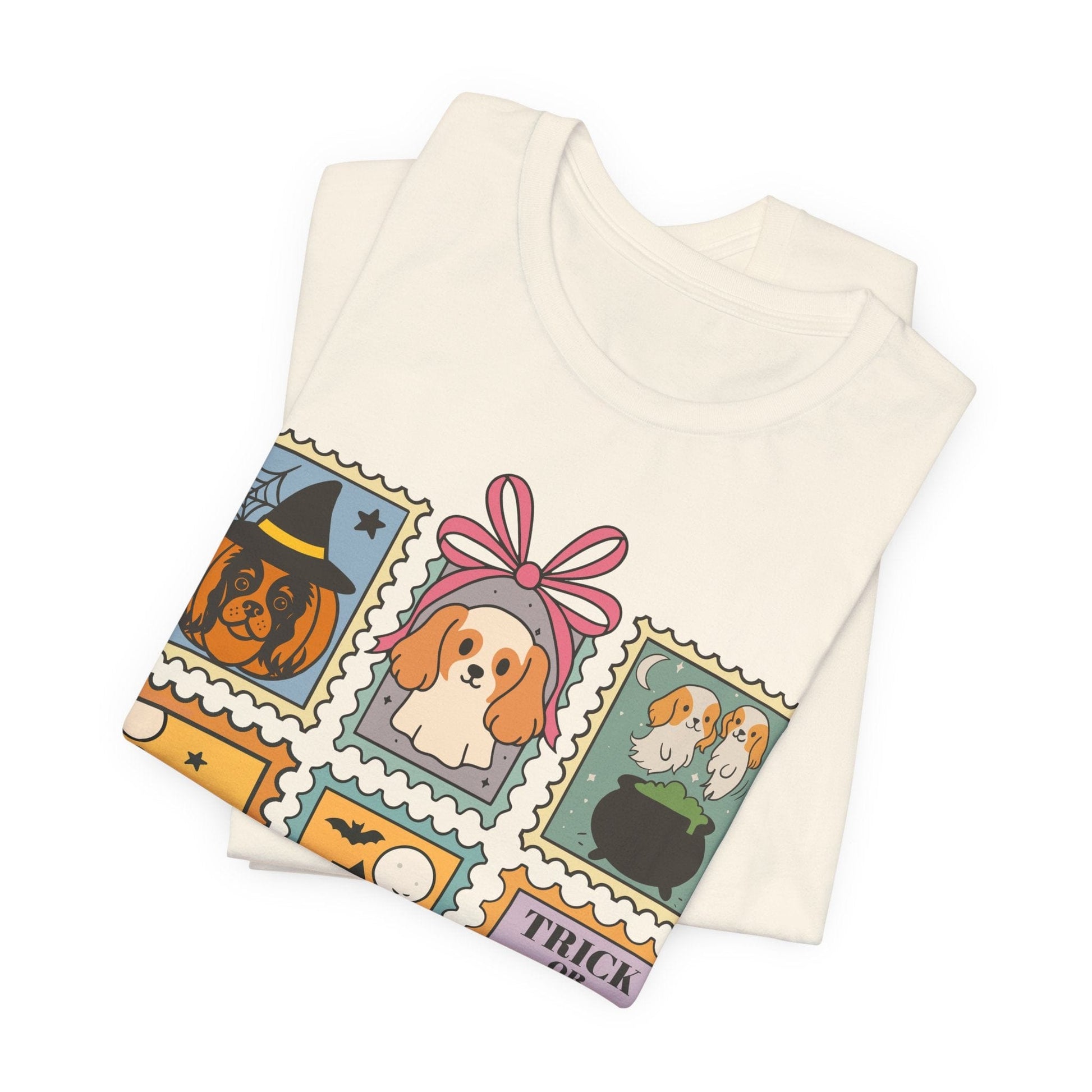 Blenheim Cavalier Spooky Stamps TShirt