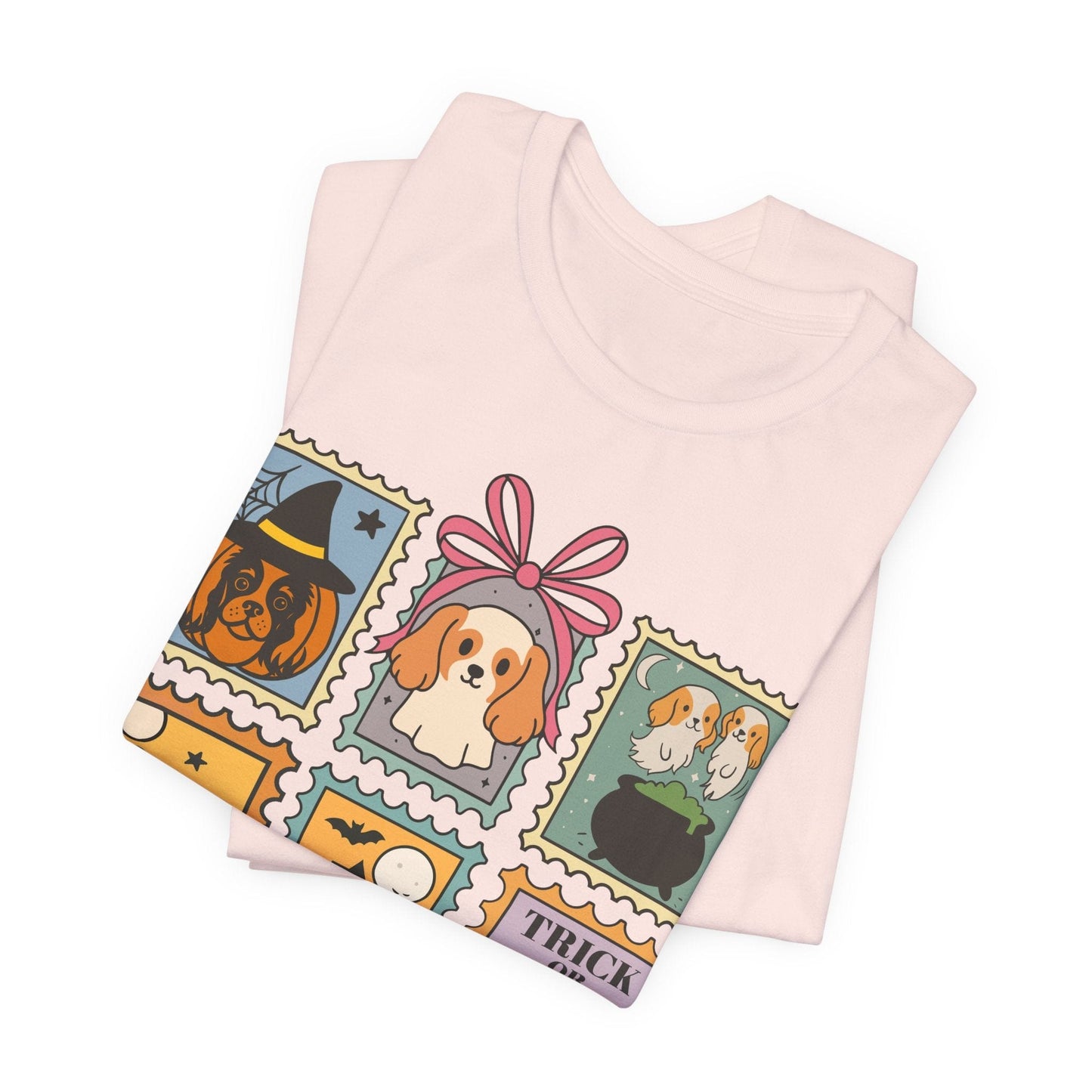 Blenheim Cavalier Spooky Stamps TShirt