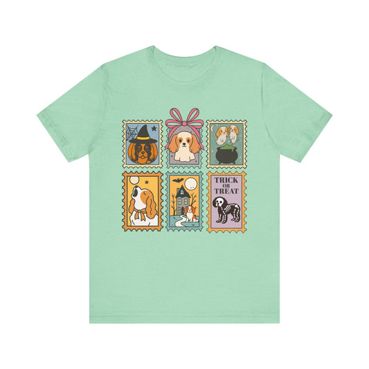 Blenheim Cavalier Spooky Stamps TShirt