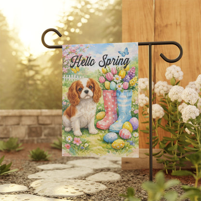 Personalized Cavalier Spring Rain Boots Yard Flag