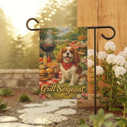 Personalized Cavalier Grilling Garden Flag