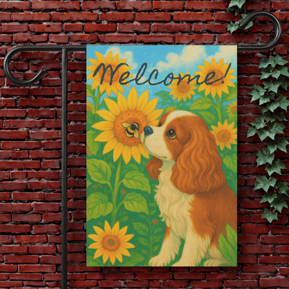 Blenheim Cavalier Sunflower Garden Flag 12'' × 18''