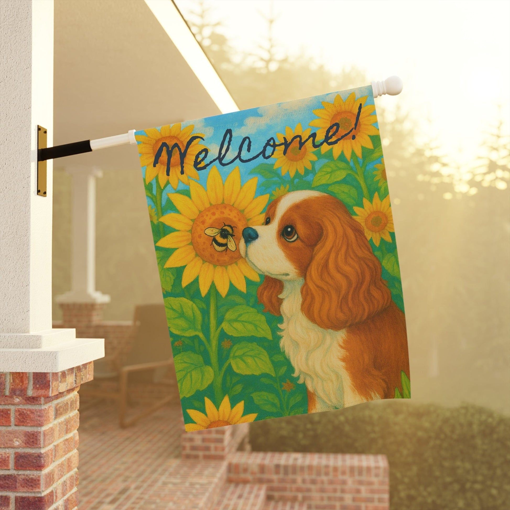 Blenheim Cavalier Sunflower Garden Flag